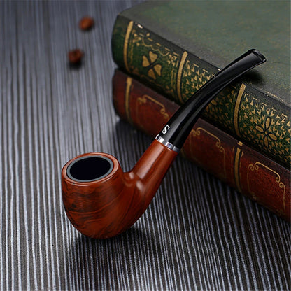 Pipa in Legno e Resina — Filtro Circolare per Tabacco e Sigaro