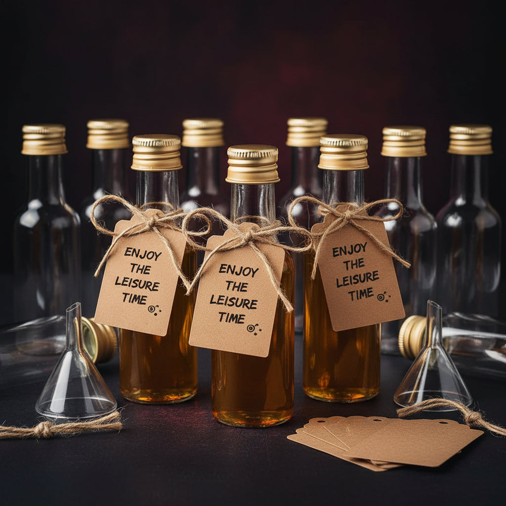 Transparente Mini-Flaschen 50ml — Set mit 10, 30, 50 oder 100 Stück für Partys und Events