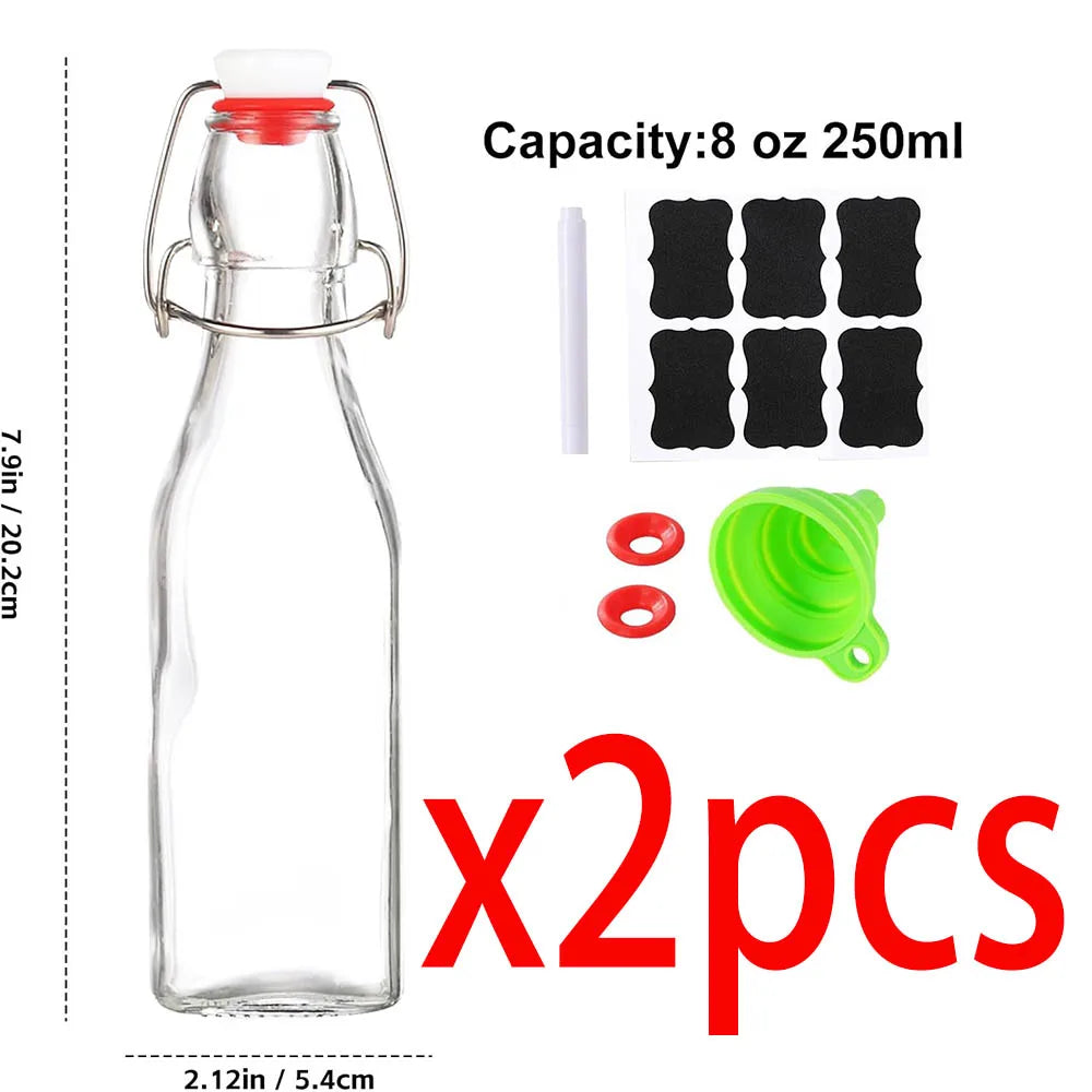 Bottiglie da 250ml (con tappo a chiusura ermetica)