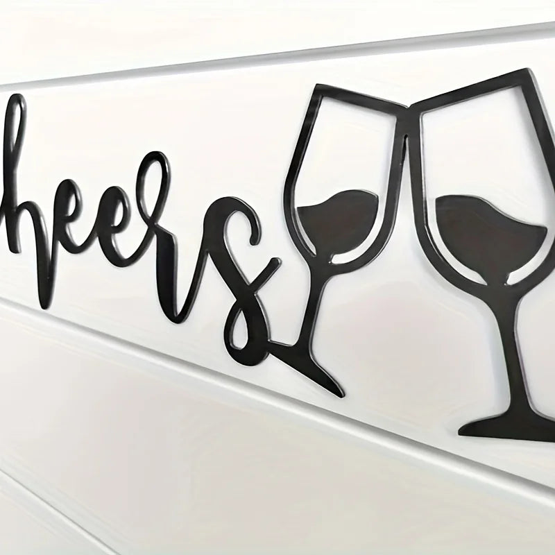Decorazione Murale in Metallo a Tema Vino — Arte da Parete per Casa e Cantina