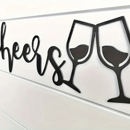 Decorazione Murale in Metallo a Tema Vino — Arte da Parete per Casa e Cantina