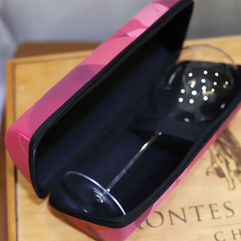 Borsa Porta Bicchieri da Vino — Custodia Imbottita per Trasporto Calici