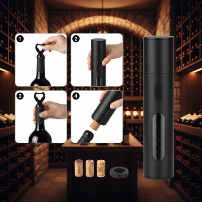 Apribottiglie Elettrico da Tavolo — Stappatore Automatico, Idea Regalo per Amanti del Vino