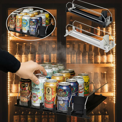 Dispenser Automatico per Lattine e Bottiglie – Organizer da Frigo con Spinta Automatica