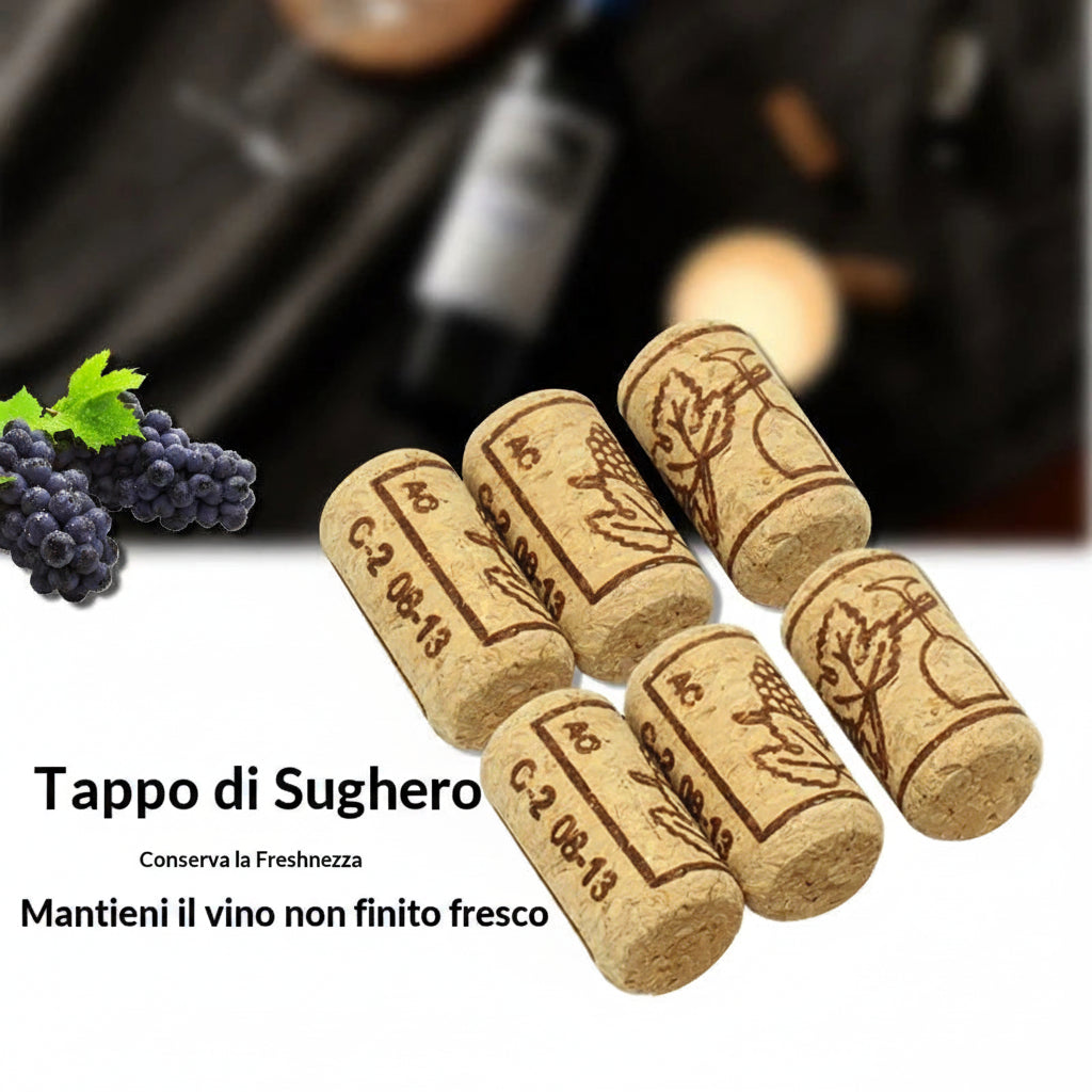 Tappi di Sughero Stampati Riutilizzabili – Personalizzabili per Vino e Bar