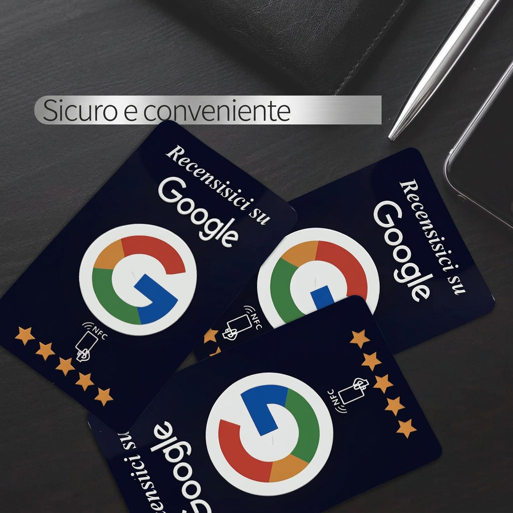 Card NFC NTAG215 programmabile per recensioni Google