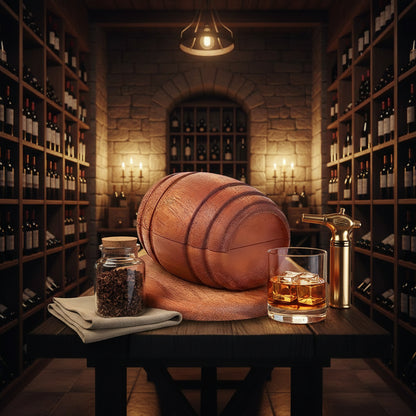 Affumicatore per Whisky e Cocktail | Infusore in Legno a Forma di Botte