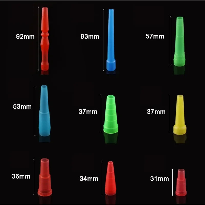 Boccagli Usa e Getta per Narghilè – 100 pz, Colorati, in Plastica Acrilica