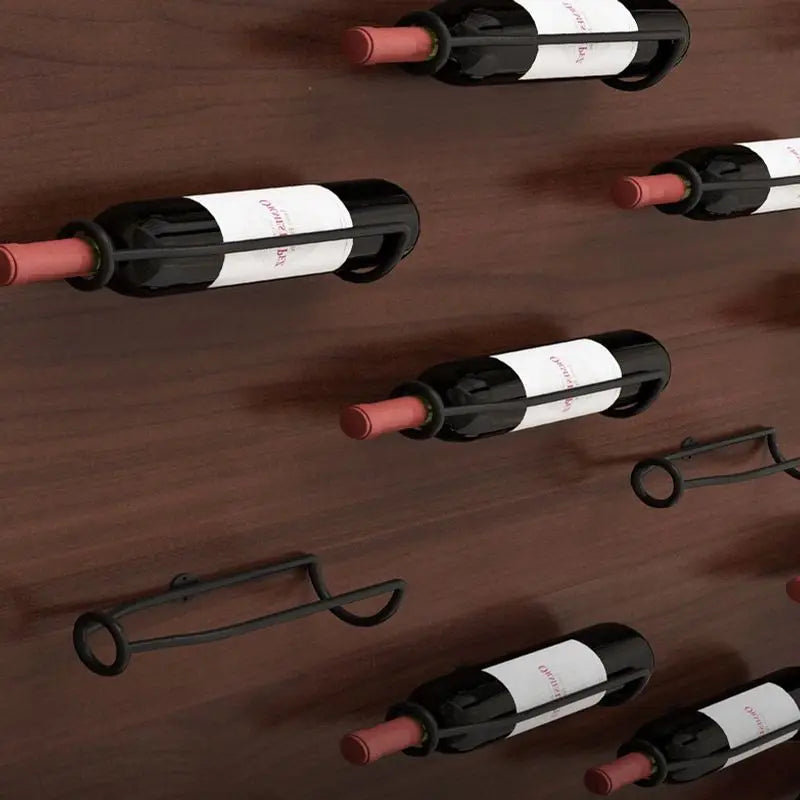 Portabottiglie da Parete Industriale — Espositore Vino in Ferro per Casa e Cantina