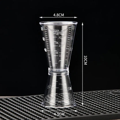 Jigger Dosatore per Cocktail – Misurino in Plastica Trasparente 10-20cc / 20-40cc