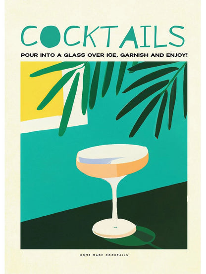 Poster Cocktail Bar — Stampa su Tela | Mojito, Aperol Spritz, Negroni, Sangria
