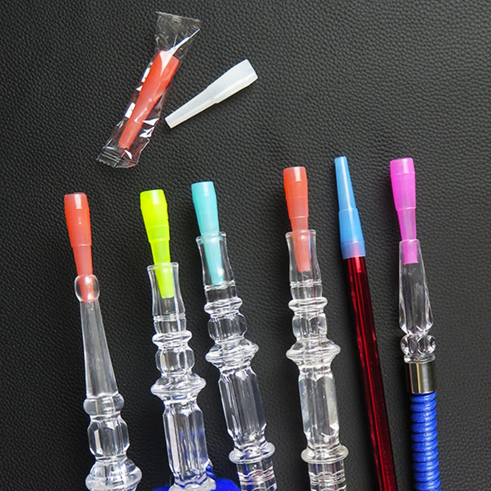Boccagli Usa e Getta per Narghilè – 100 pz, Colorati, in Plastica Acrilica