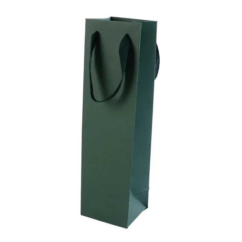 Sacchetti in Carta Kraft per Bottiglia di Vino con Manico | 15 Colori | Set da 10 pz