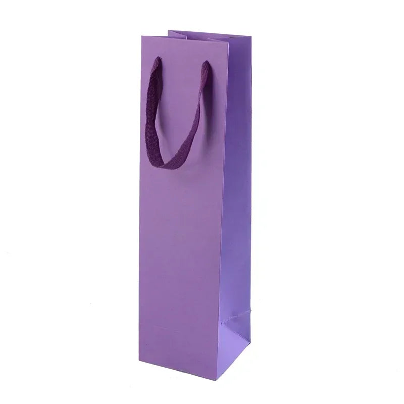 Sacchetti in Carta Kraft per Bottiglia di Vino con Manico | 15 Colori | Set da 10 pz