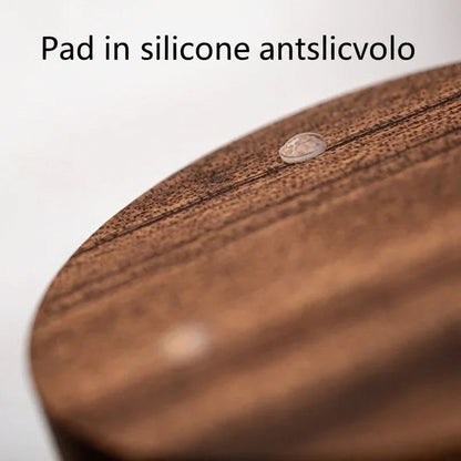 Posacenere in Noce con Coperchio — Antivento da Tavolo per Casa e Ufficio