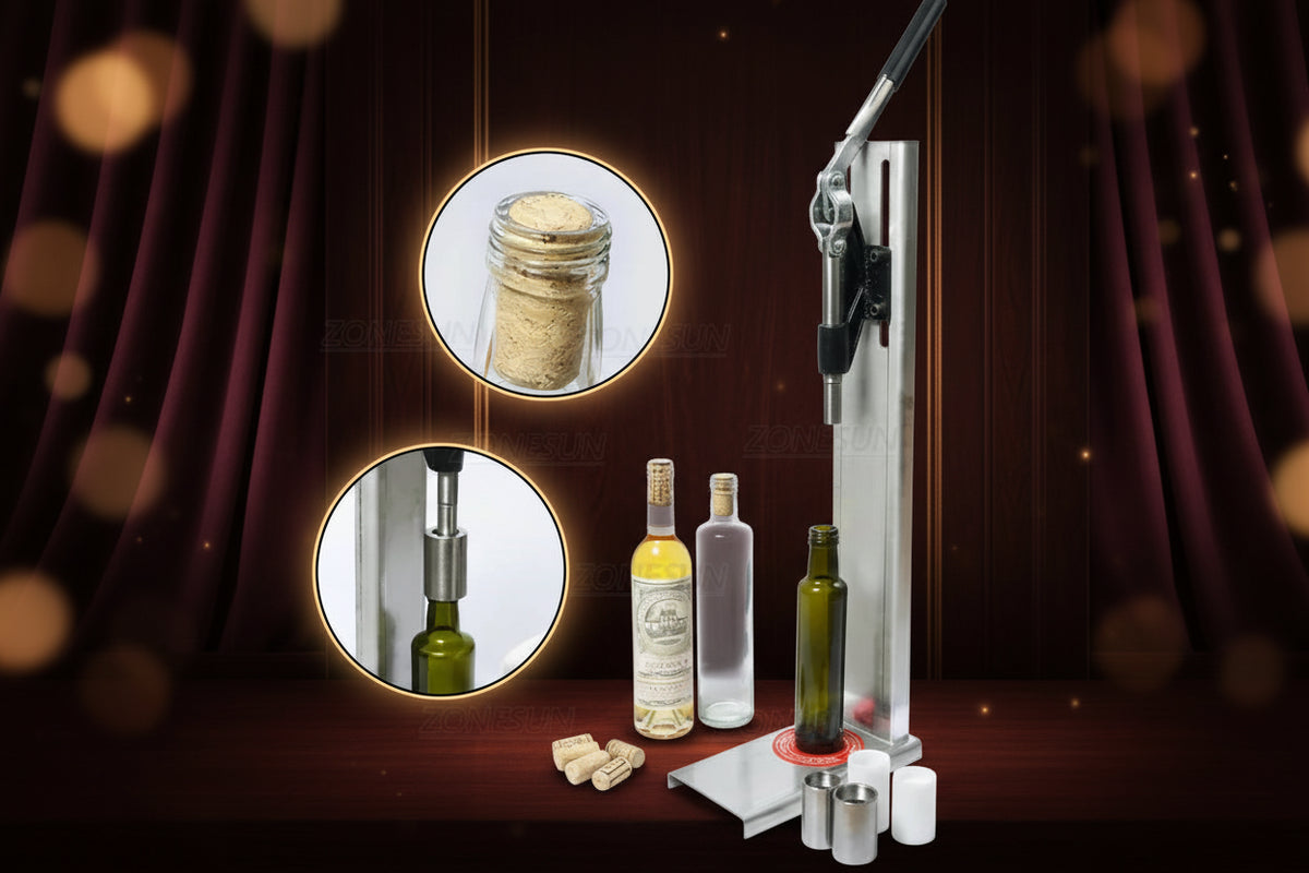 Tappabottiglie da Banco Manuale – Macchina per Tappare Bottiglie di Vino
