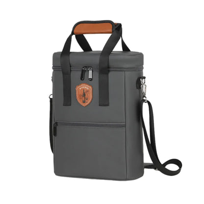 Borsa Termica Porta 2 Bottiglie di Vino – Con Tracolla e Tasca Frontale