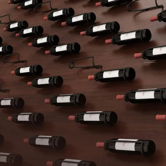 Portabottiglie da Parete Industriale — Espositore Vino in Ferro per Casa e Cantina