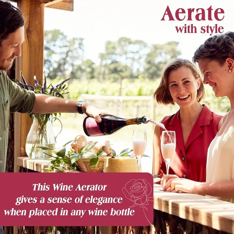 Beccuccio Versatore e Aeratore per Vino — Decanter Istantaneo Salvagoccia Professionale