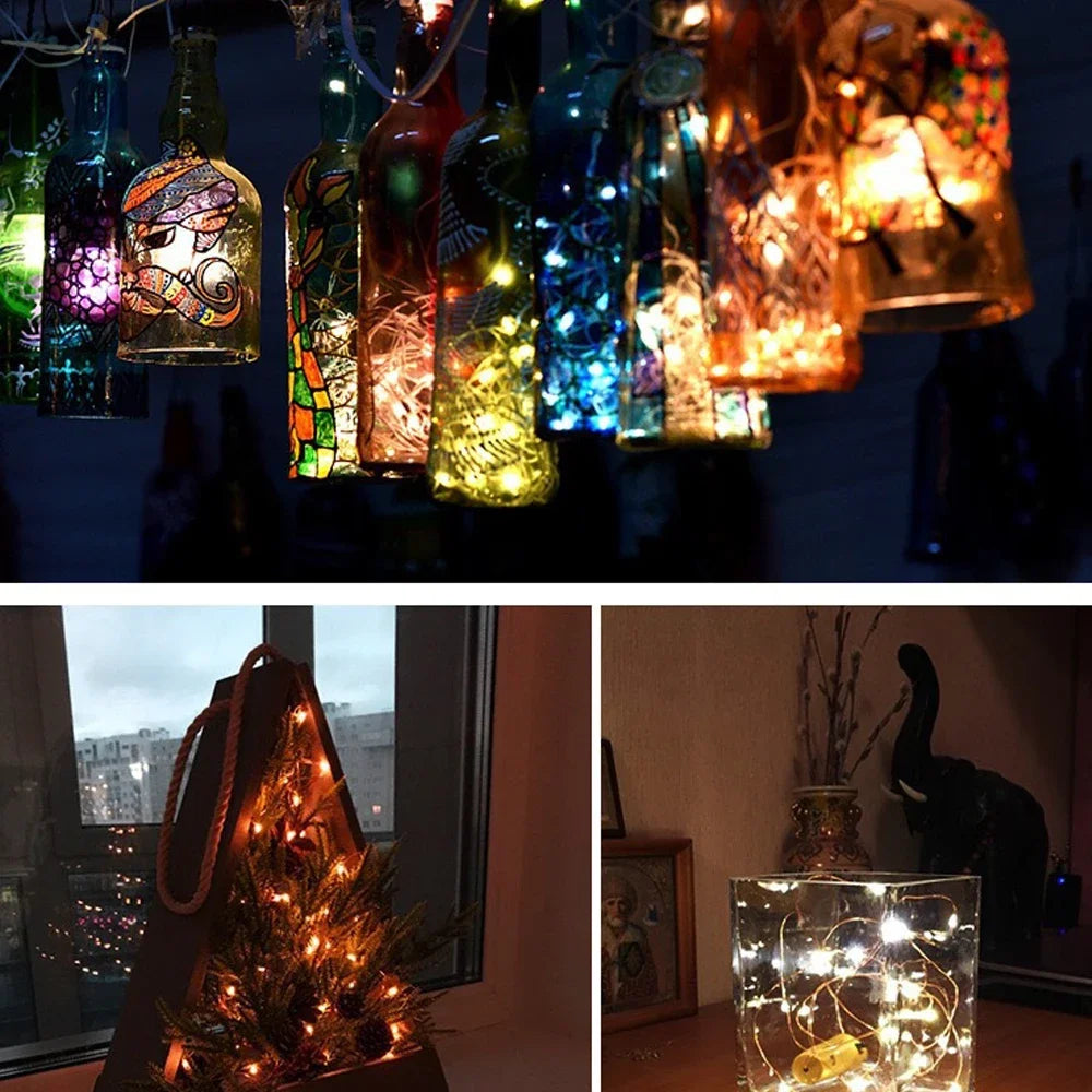 Luci LED tappo bottiglia vino – filo luminoso decorativo