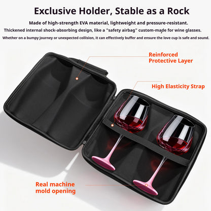 EVA Hard Case for Wine Glasses – Compatible with Zalto and Tall Stemware