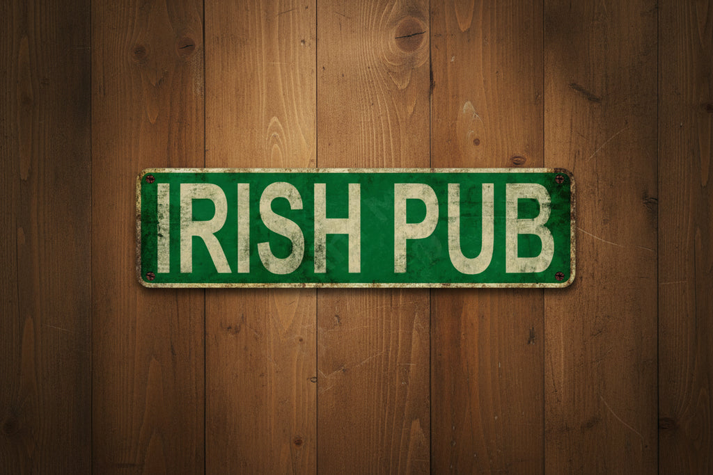 Insegna da pub irlandese - Beer Belly Blvd - Insegna in latta, arte vintage in metallo per tequila per casa, bar, caffè, garage, decorazione murale stile rustico.
