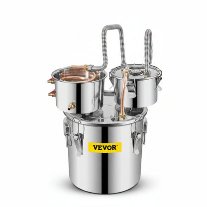 Distillatore per Alcolici in Acciaio Inox – 12L, 20L, 30L, 50L | Alambicco Artigianale per Whisky, Brandy e Vodka