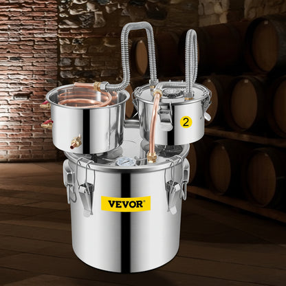 Distillatore per Alcolici in Acciaio Inox – 12L, 20L, 30L, 50L | Alambicco Artigianale per Whisky, Brandy e Vodka