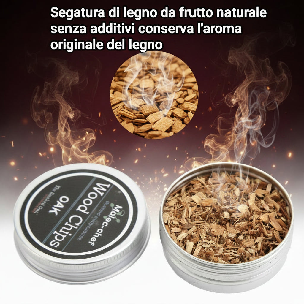 Kit Affumicatore Cocktail – 8 Tipi di Trucioli di Legno per Whiskey e Drink