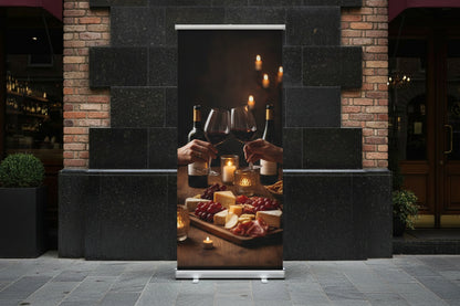 Roll-Up Banner Professionale - Espositore Pubblicitario per Eventi, Fiere e Locali