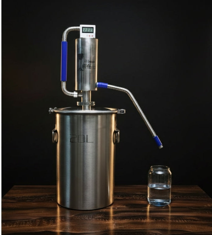 Distillatore Moonshine 20L in Acciaio Inox | Kit Completo per Liquori, Brandy e Vodka Artigianali