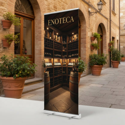 Roll-Up Banner Professionale - Espositore Pubblicitario per Eventi, Fiere e Locali